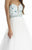 Jolene Collection - 17073L Strapless Beaded Lace up Evening Gown In White and Blue