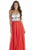 Jolene Collection - 17076 Beaded Strapless Evening Gown In Red and White