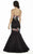 Jolene Collection - 17082 Strapless Floral Mermaid Gown In Black and Multi-Color