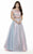 Jolene Collection - 17084 Off-Shoulder Two-Piece Evening Gown In Multi-Color