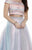 Jolene Collection - 17084 Off-Shoulder Two-Piece Evening Gown In Multi-Color