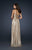 La Femme - Strapless Sequined Sweetheart A-line Gown 17085 in Gold