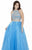 Jolene Collection - 17090 Beaded Two-Piece Evening Gown In Blue