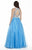 Jolene Collection - 17090 Beaded Two-Piece Evening Gown In Blue
