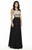 Jolene Collection - 17093 Two-Piece Beaded Floral Appliqued Gown In Black and White