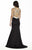 Jolene Collection - 17095 Sleeveless Beaded Slit Gown In Black and White