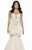 Jolene Collection - 17096 Strapless Beaded Mermaid Gown In White and Neutral