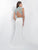 Intrigue - Shimmering High Neckline Two-Piece  Dress 170 in White and Blue