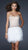 La Femme - Bejeweled Strapless Sheath Cocktail Dress 17106 in White and Neutral