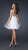 La Femme - Grecian Damask Lace A-Line Empire Cocktail Dress 17107 In White and Gold