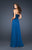 La Femme - Strapless Sweetheart Chiffon Gown 17111 In Blue