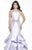 Jolene Collection - 17112 Two Piece Halter Ruffled Mermaid Gown In Purple