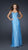 La Femme - Beaded Sweetheart Chiffon A-line Dress 17114 In Blue