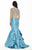 Jolene Collection - 17114 Halter Neck Beaded Mermaid Gown In Blue