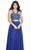 Jolene Collection - 17116 Beaded Two-Piece Chiffon Gown In Blue