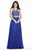 Jolene Collection - 17116 Beaded Two-Piece Chiffon Gown In Blue