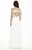 Jolene Collection - 17119 Sweetheart Beaded Chiffon Gown In White and Multi-Color