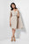 Terani Couture - Chic V-Neck Short Wrap Dress With Cape 1711C3012 In Neutral