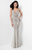 Terani Couture - Full Length Beaded Sleeveless Evening Gown 1711GL3552 In Neutral