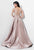 Terani Couture - Laced Illusion Neck Mikado Dress 1711M3518  in Neutral