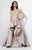 Terani Couture - Laced Illusion Neck Mikado Dress 1711M3518  in Neutral