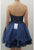 Terani Couture - 1711P2231 Glittering Beaded Cocktail Dress in Blue