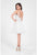 Terani Couture - Lace Beaded Deep V-Neckline A-line Cocktail Dress 1711P2240 in White
