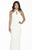 Jolene Collection - 17123 Bejeweled Haltered Evening Gown In White and Multi-Color