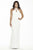 Jolene Collection - 17123 Bejeweled Haltered Evening Gown In White and Multi-Color