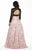 Jolene Collection - 17124 Two-Piece Long Sleeved Ballgown In Black and Pink