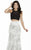 Jolene Collection - 17125 Lace Halter Neck Two-Piece Gown In Black and White