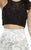 Jolene Collection - 17125 Lace Halter Neck Two-Piece Gown In Black and White