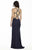 Jolene Collection - 17126 Embellished Halter Cutout Evening Dress In Blue