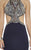 Jolene Collection - 17126 Embellished Halter Cutout Evening Dress In Blue
