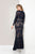Terani Couture - Fitted Lace Dress with Embroidered Belt 1712E3292 In Blue and Neutral