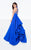 Terani Couture - Halter Long Gown with Sweep Train 1712P2884 In Blue