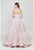 Terani Couture - Sweetheart with Back Shirred Applique Gown 1712E3277 In Pink