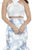Jolene Collection - 17131 Two-Piece Tiered Mermaid Gown  In White and Blue