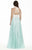 Jolene Collection - 17132 Two-Piece Beaded Halter A-line Gown  In White and Blue