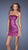 La Femme - Sequined Straight Neck Cocktail Dress 17136 In Pink