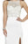 Jolene Collection - 17136 Sheer Illusion Slit Long Gown  In White