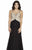 Jolene Collection - 17137 Sleeveless Beaded Cutout Gown  In Black and Neutral