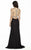 Jolene Collection - 17137 Sleeveless Beaded Cutout Gown  In Black and Neutral