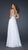 La Femme - Detailed V-neck Chiffon A-line Gown 17138 In White