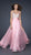 La Femme - Detailed V-neck Chiffon A-line Gown 17138 In Pink