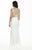 Jolene Collection - 17138 V-Neck Sheer Embellished Long Gown  In White