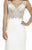 Jolene Collection - 17138 V-Neck Sheer Embellished Long Gown  In White