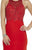 Jolene Collection - 17139 Scarlet Beaded Halter Gown In Red