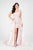 Terani Couture - Sophisticated Lace Dress with Oveskirt Train 1713P2543 In Pink