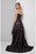 Terani Couture - 1713E3614 Strapless Straight Across A-line Dress In Black